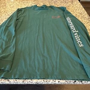 Vineyard Vines  Plaid Applique Whale Long Sleeve T-Shirt - Large